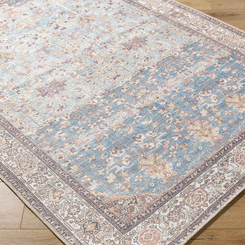 Bahram Vintage Flat Pile Washable Rug
