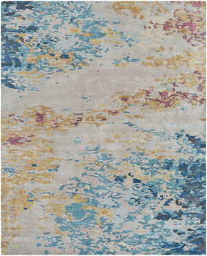 Bualan Stone Pattern Wool Blend Rug - Clearance