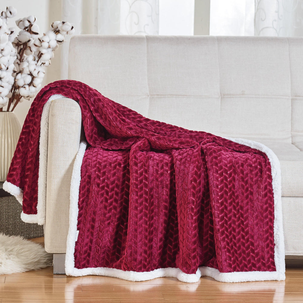 Decor&More Home Essentials Braided Sherpa Blanket