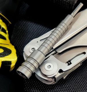 Multi-tool Bit Driver Extender - Compatible with Leatherman Skeletool/Surge/MUT/Wave Plus and Signal Bits set, Multitool Kit add-on accessory (420 Stainless Steel)