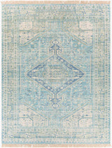 Byers Handmade Cotton-blend Aqua Rug