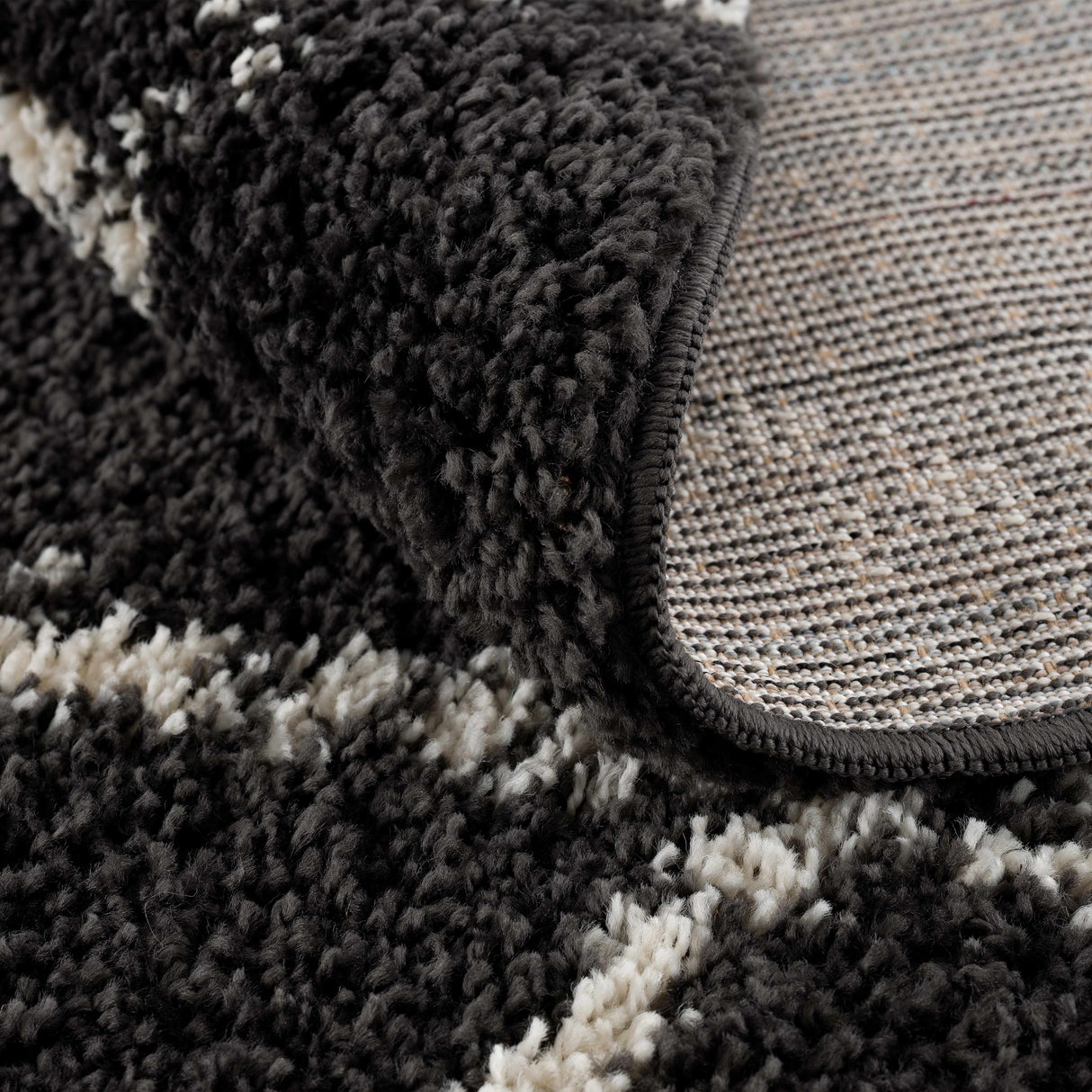 Wallagrass Black Moroccan Shag Rug