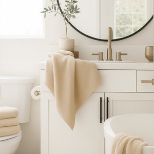 Bamboo Cotton Towel Set - Viscose from Bamboo + Cotton - 3pc - Champagne by BedVoyage