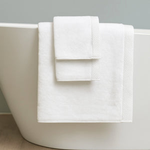 Bamboo Cotton Towel Set - Viscose from Bamboo + Cotton - 3pc - White
