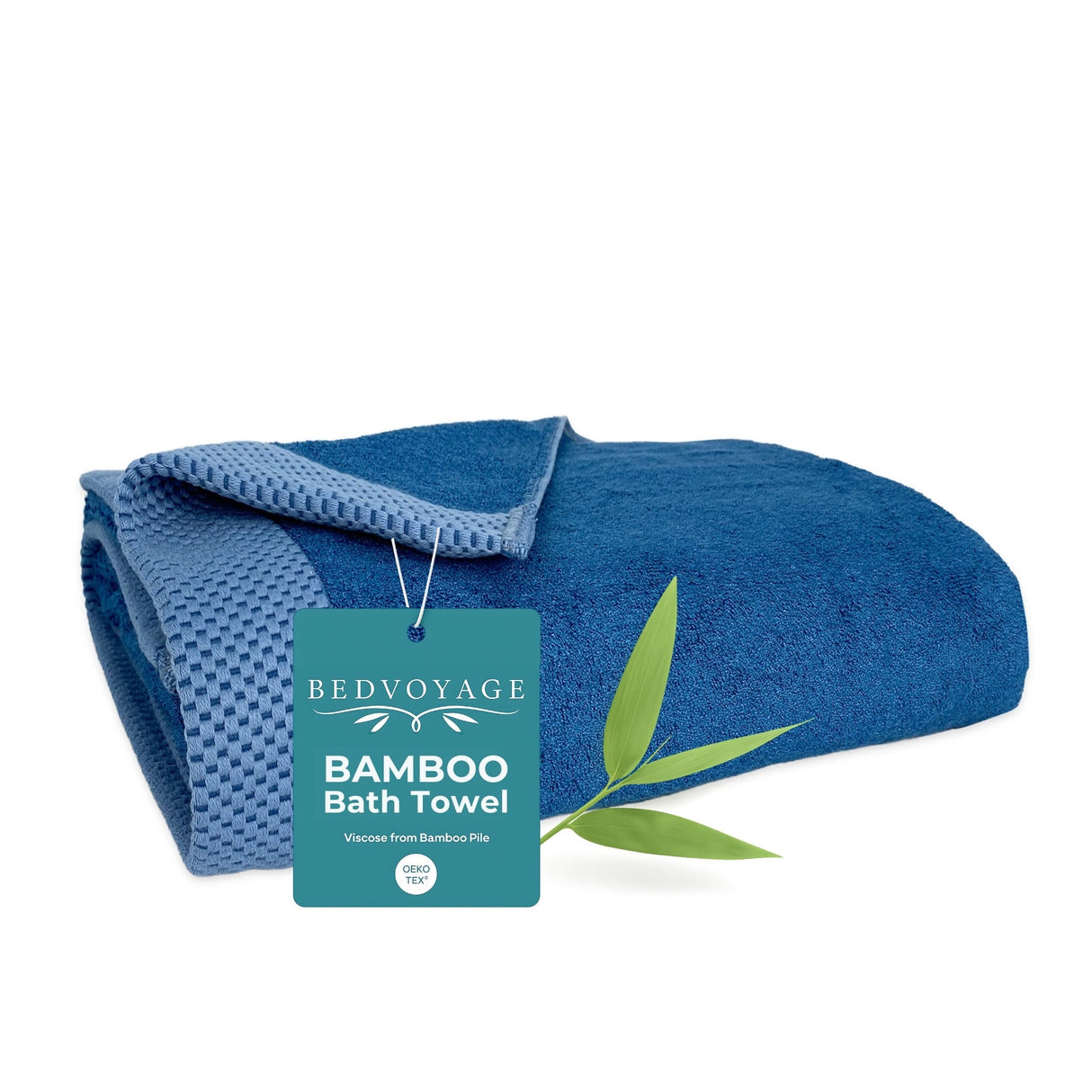 Bamboo Cotton Bath Towel - Viscose from Bamboo + Cotton - Indigo