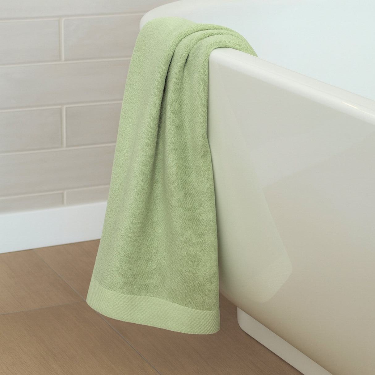 Bamboo Cotton Bath Towel - Viscose from Bamboo + Cotton - Sage