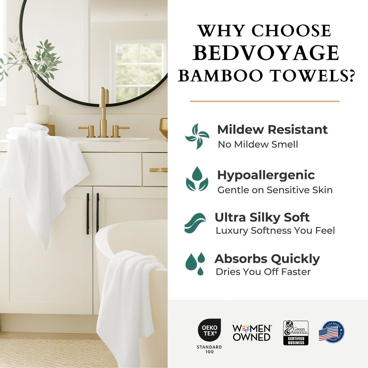 Bamboo Cotton Bath Towel - Viscose from Bamboo + Cotton - White