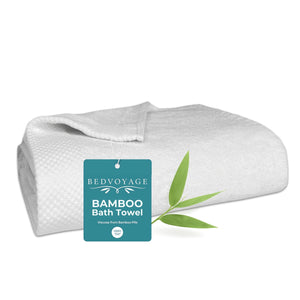 Bamboo Cotton Bath Towel - Viscose from Bamboo + Cotton - White