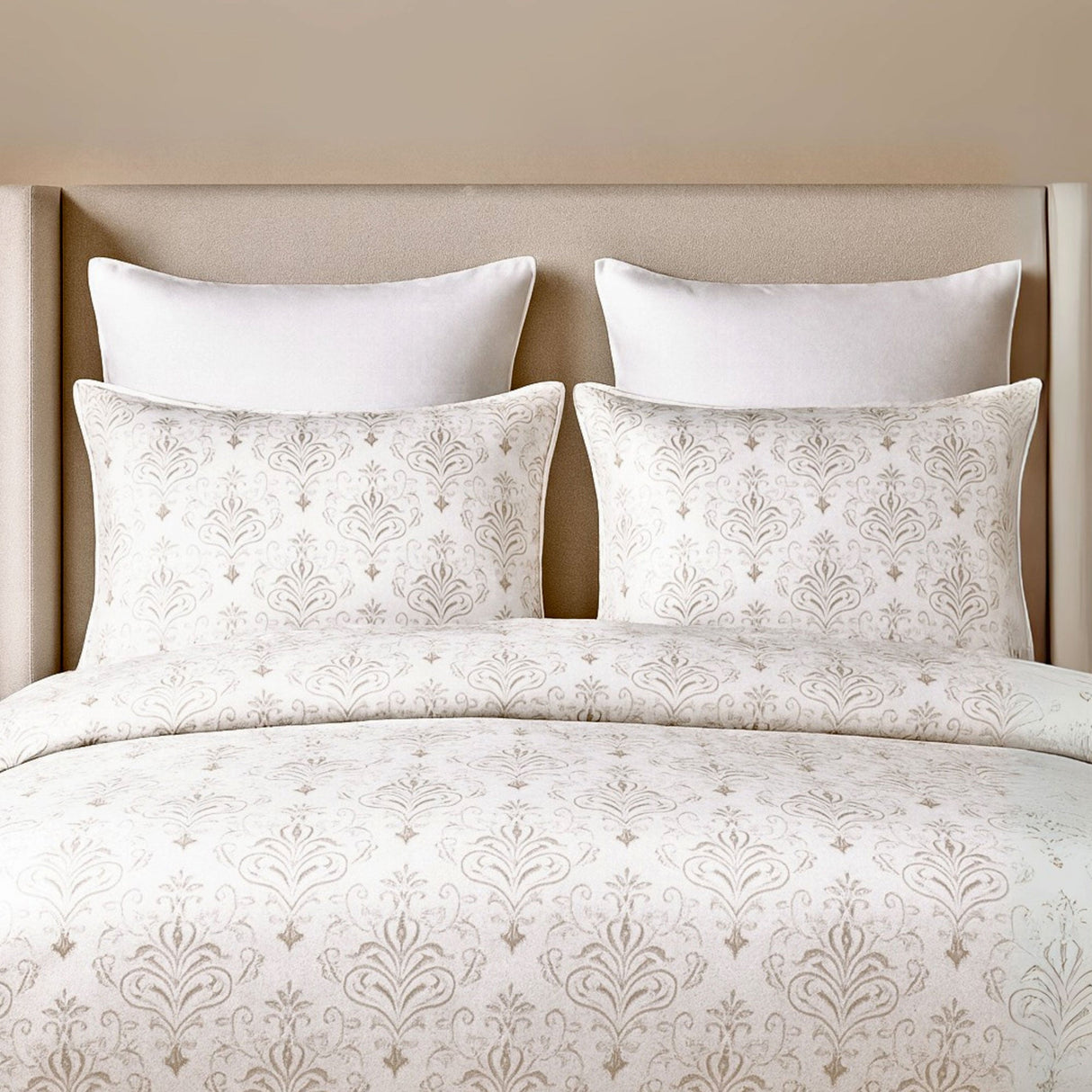 Bamboo Duvet Cover Set - 100% Viscose from Bamboo - 3pc- Damask
