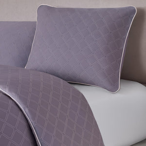 Bamboo Duvet Cover Set - 100% Viscose from Bamboo - 3pc - Platinum Geo