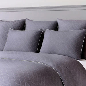 Bamboo Duvet Cover Set - 100% Viscose from Bamboo - 3pc - Platinum Geo