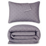Bamboo Duvet Cover Set - 100% Viscose from Bamboo - 3pc - Platinum Geo