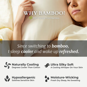 Bamboo Fitted Sheet - 100% Viscose from Bamboo - Ivory by BedVoyage