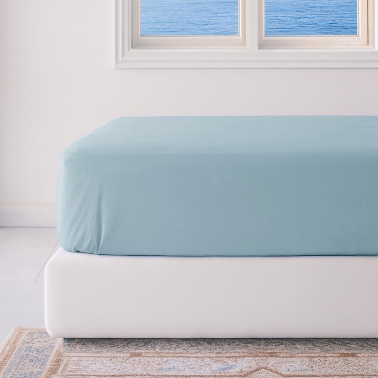 Bamboo Fitted Sheet - 100% Viscose from Bamboo - Sky - FINAL SALE