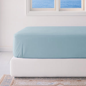 Bamboo Fitted Sheet - 100% Viscose from Bamboo - Sky - FINAL SALE