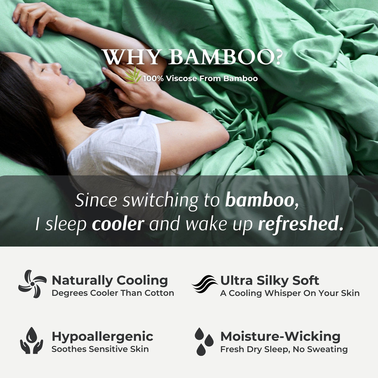Bamboo Pillowcases - 100% Viscose from Bamboo – Seaglass