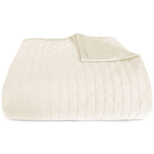 Bamboo Quilted Coverlet - 100% Viscose from Bamboo - Ivory