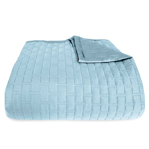 Bamboo Quilted Coverlet - 100% Viscose from Bamboo - Sky