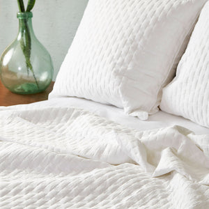 Bamboo Quilted Coverlet - 100% Viscose from Bamboo - White