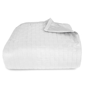 Bamboo Quilted Coverlet - 100% Viscose from Bamboo - White