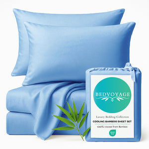 Bamboo Sheet Set - 100% Viscose from Bamboo - Ocean by BedVoyage