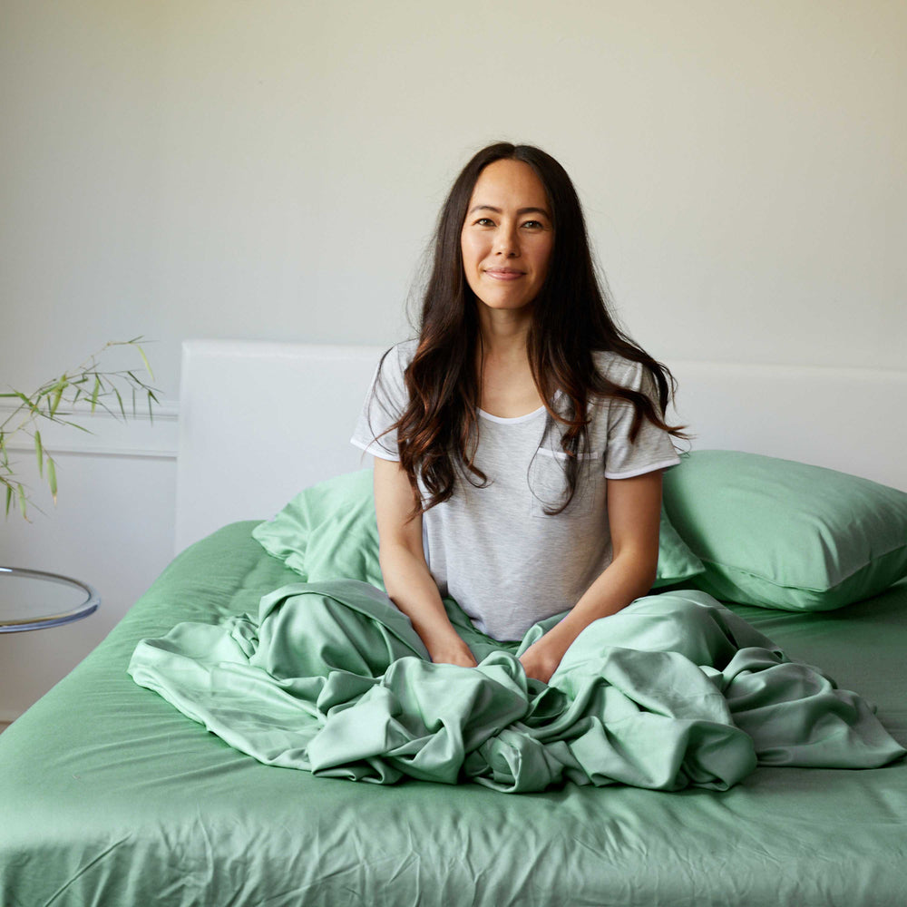 Bamboo Fitted Sheet - 100% Viscose from Bamboo - Seaglass by BedVoyage