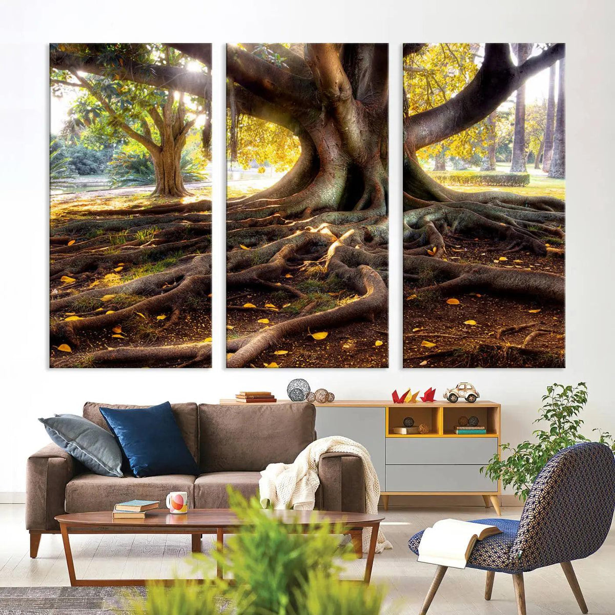 Banyan Tree Canvas Wall Art Print - Majestic Roots and