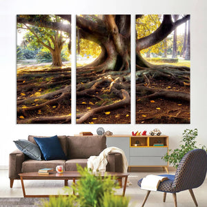 Banyan Tree Canvas Wall Art Print - Majestic Roots and