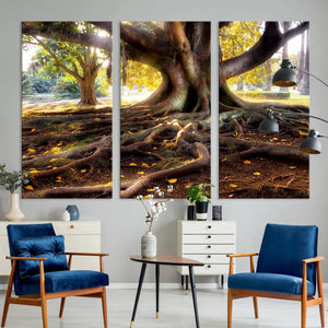 Banyan Tree Canvas Wall Art Print - Majestic Roots and