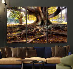 Banyan Tree Canvas Wall Art Print - Majestic Roots and