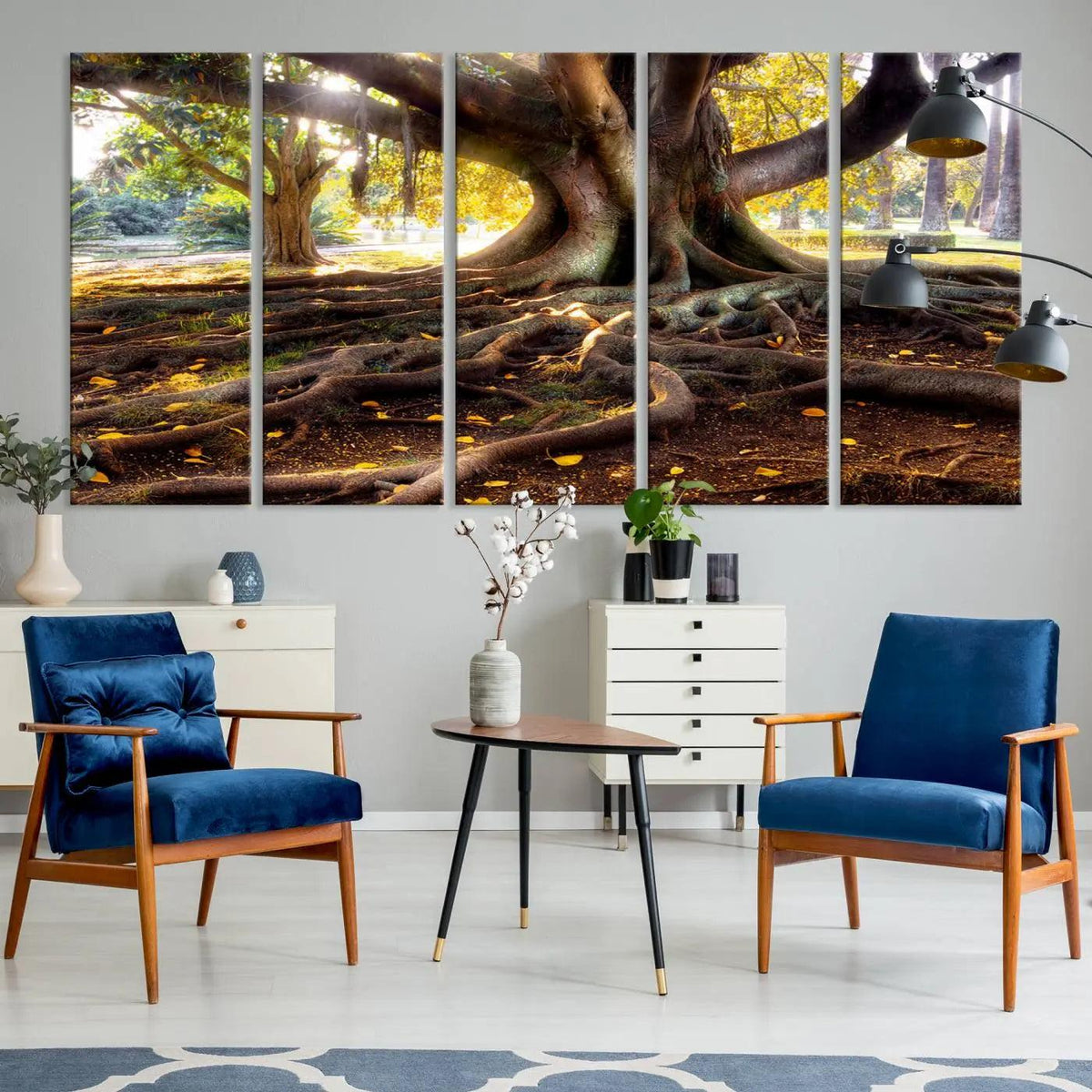 Banyan Tree Canvas Wall Art Print - Majestic Roots and