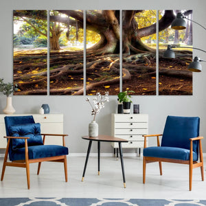 Banyan Tree Canvas Wall Art Print - Majestic Roots and