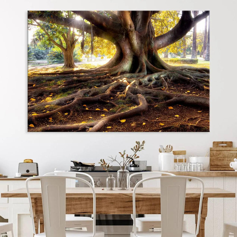Banyan Tree Canvas Wall Art Print - Majestic Roots and