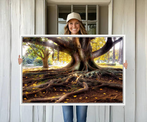 Banyan Tree Canvas Wall Art Print - Majestic Roots and