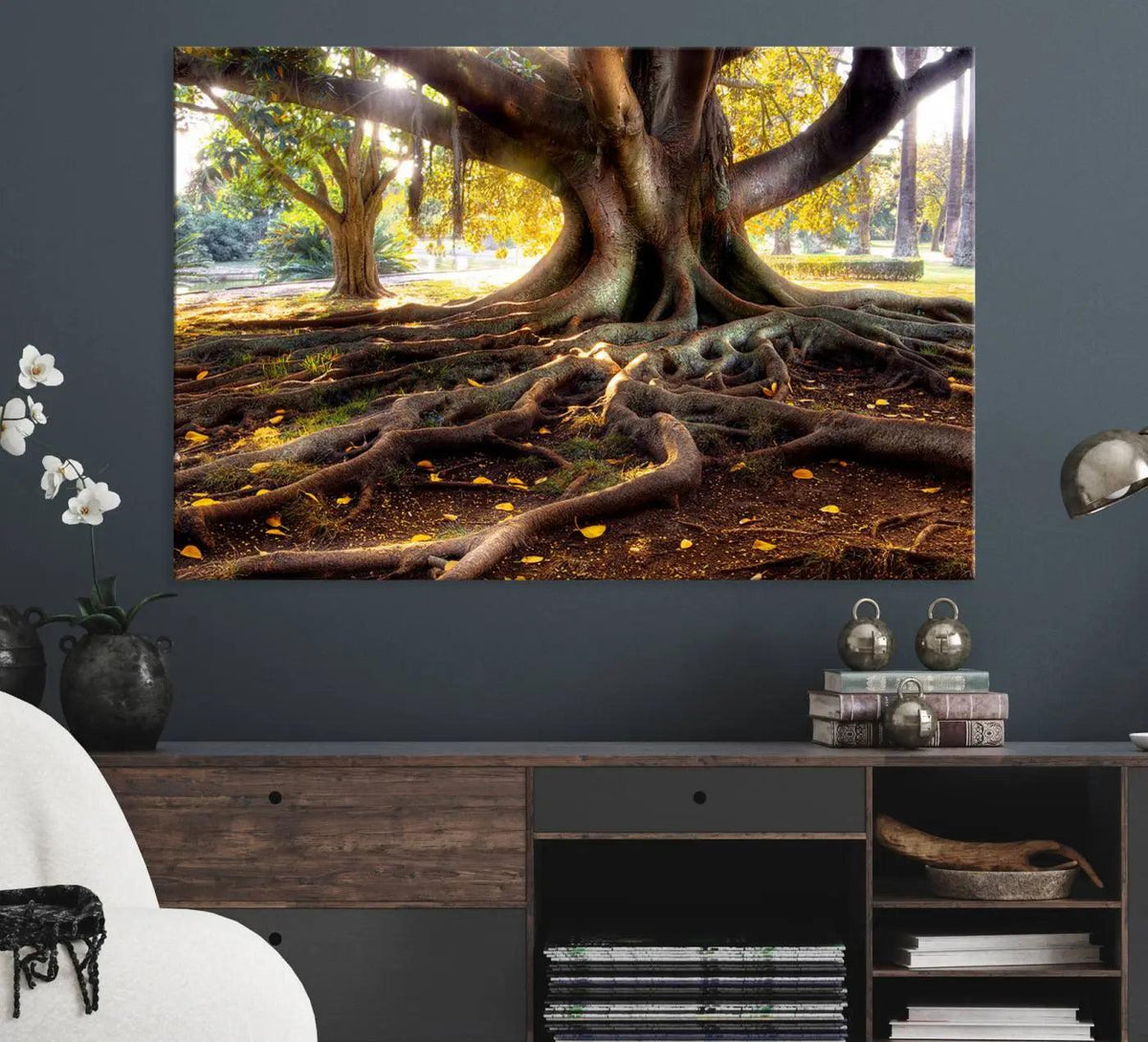 Banyan Tree Canvas Wall Art Print - Majestic Roots and