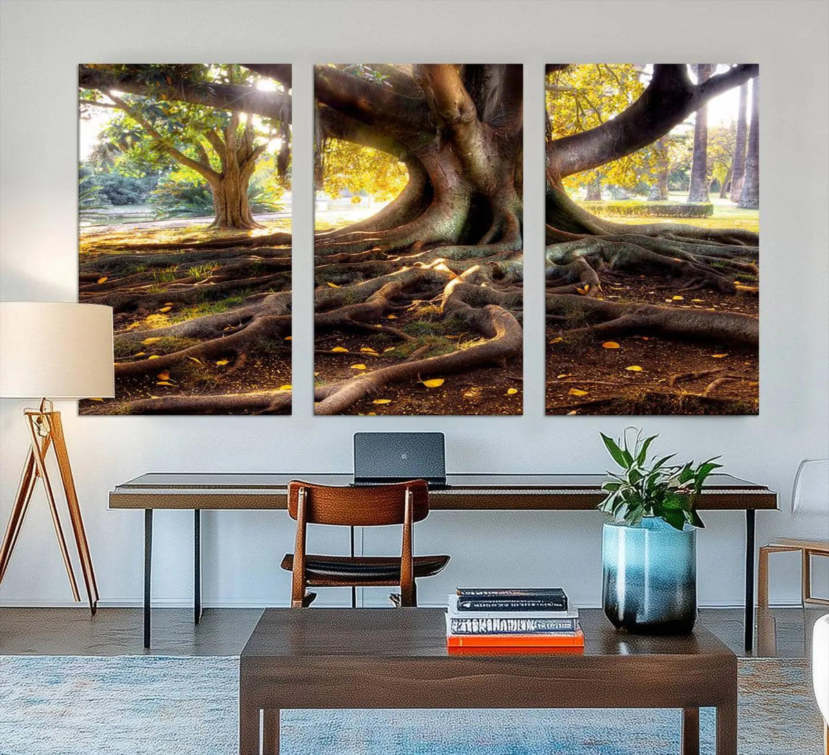 Banyan Tree Canvas Wall Art Print - Majestic Roots and