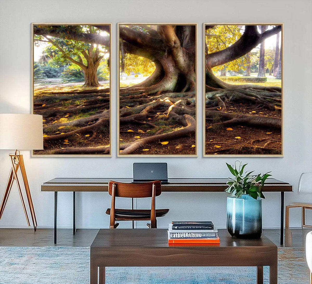 Banyan Tree Canvas Wall Art Print - Majestic Roots and