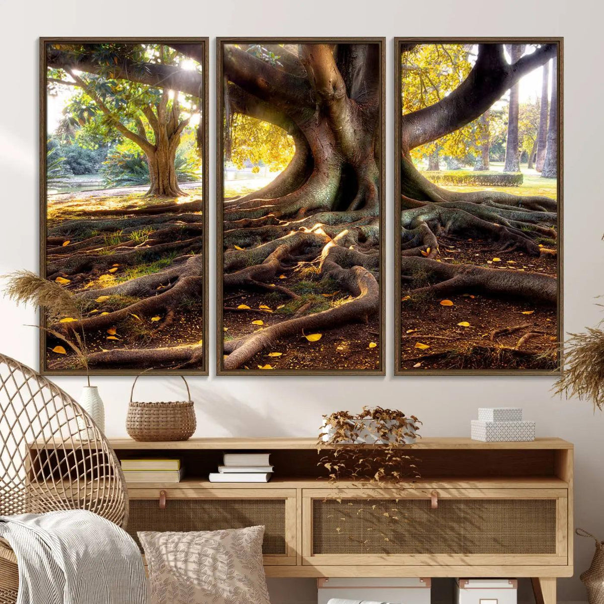 Banyan Tree Canvas Wall Art Print - Majestic Roots and