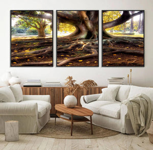 Banyan Tree Canvas Wall Art Print - Majestic Roots and