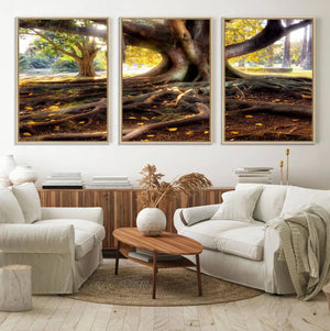 Banyan Tree Canvas Wall Art Print - Majestic Roots and
