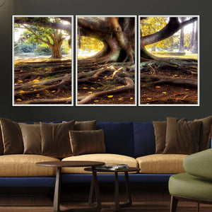Banyan Tree Canvas Wall Art Print - Majestic Roots and