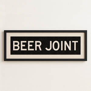 Framed Beer Joint Bus Scroll Sign