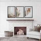 3 Piece Boho Architectural Wall Art. Eucalyptus, Stairway