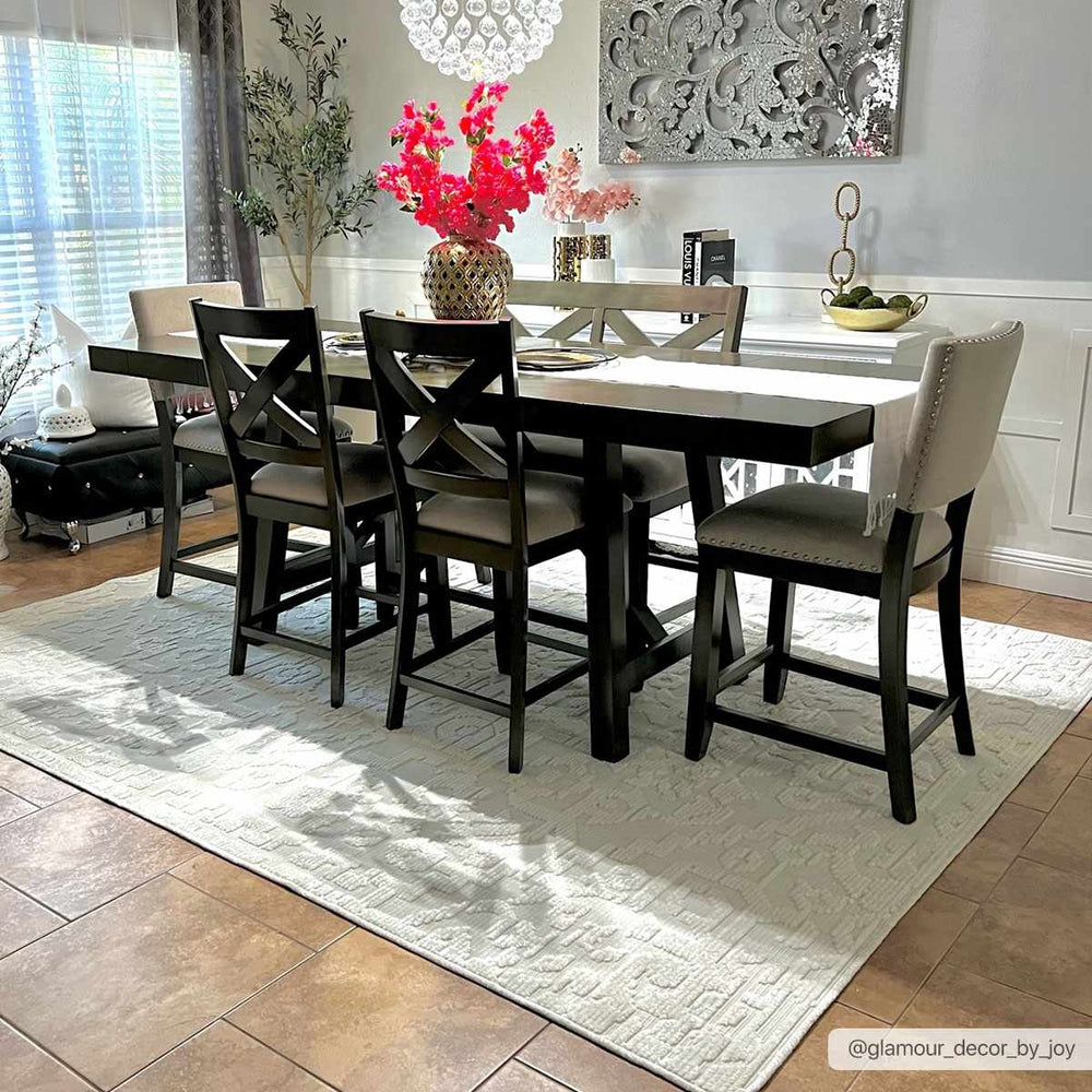 Beren Cream Washable Area Rug - Clearance