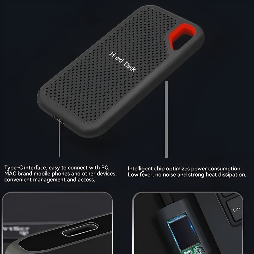 Portable External SSD 8TB USB-C Solid State Drive