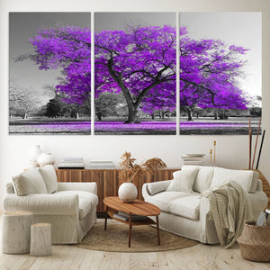 Big Purple Tree Wall Art Canvas Print