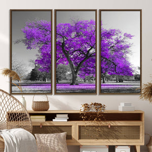 Big Purple Tree Wall Art Canvas Print