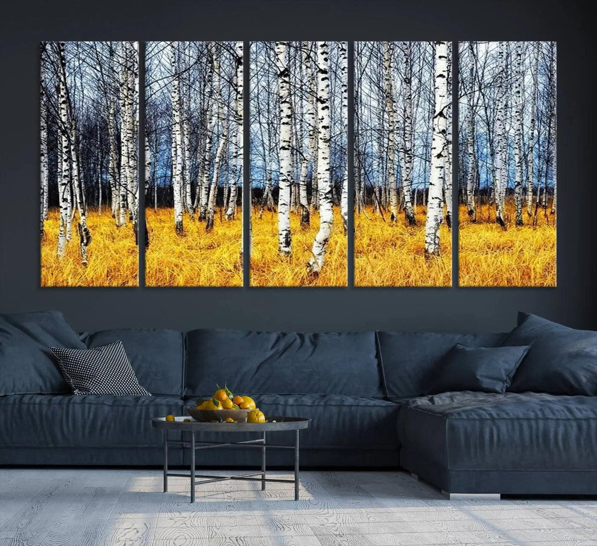 Birch Trees Wall Art Print, Wall Art Landscape Canvas Print