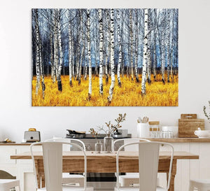 Birch Trees Wall Art Print, Wall Art Landscape Canvas Print