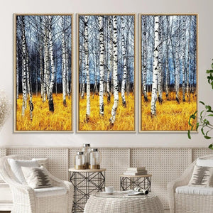 Birch Trees Wall Art Print, Wall Art Landscape Canvas Print
